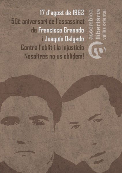 Comunicat en motiu del 50è aniversari de l´assassinat de Francisco Granado i Joaquín Delgado