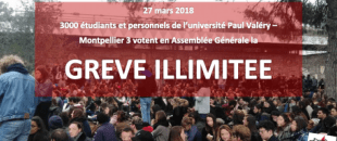 Blocage illimité de l’université Paul Valéry (Montpellier 3)