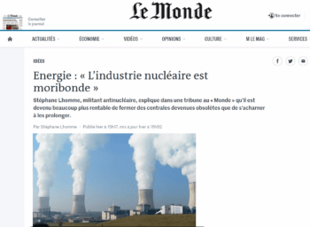 Energie : « L’industrie nucléaire est moribonde »